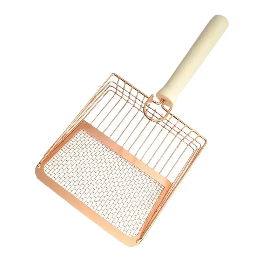 Stainless Steel Cat Litter Scoop – Long Handle Tool for Pet Waste Cleaning