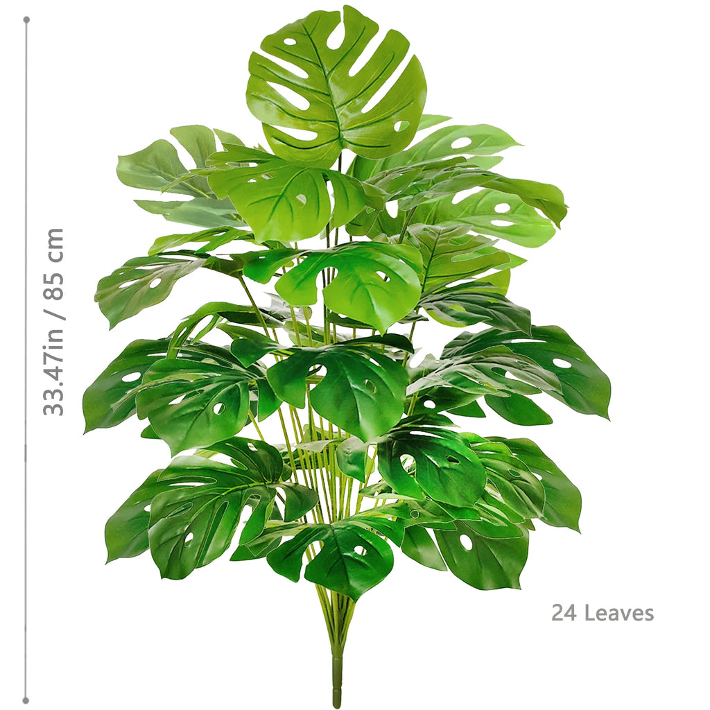 Artificial Monstera Plant – 104cm Plastic Palm Tree for Home Office Decor