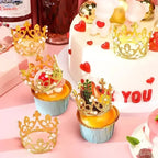 Mini Plastic Crown Topper – Pearl Tiara for Kids Cake and Hair Decoration