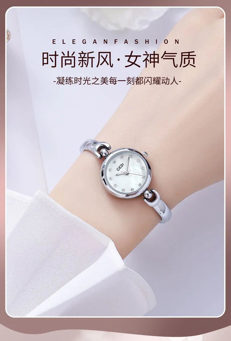 Minimalist Women's Quartz Watch – Waterproof Round Dial for Daily Fashion
