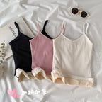 Velvet Corset Tank Top – Slim Fleece Winter Base Layer for Women