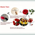 Realistic Artificial Rose Bouquet – Silk Floral Arrangements for Home Decor