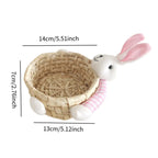 Miniature Easter Bunny Basket – Reusable Decorative Storage for Holiday Decor
