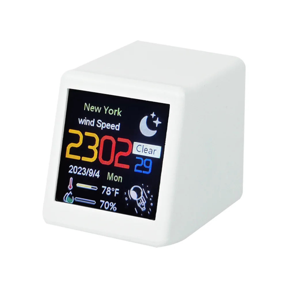 Smart WiFi Weather Station – Portable Digital Temperature Display for Desktop