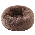 Plush Round Pet Bed – Warm Detachable Washable Nest for Cats and Small Dogs