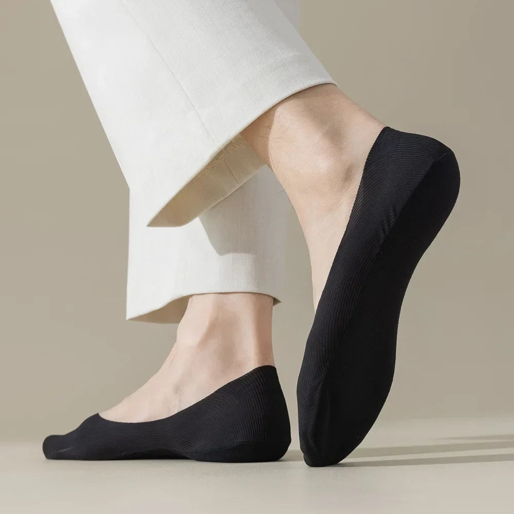 Men's Low Cut No Show Socks – Breathable Silicone Non-Slip for Daily Wear
