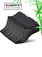 Bamboo Fiber Mesh Socks – Absorbent Invisible Ankle Liners for Summer