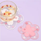 Sakura Cherry Blossom Coaster – Silicone Heat Insulation Mat for Tea Mugs