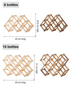 Wooden Stackable Wine Racks – Modular Storage Shelves for Home Bar Decor