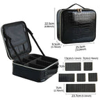 Large PU Leather Makeup Case – Professional Storage for Travel and Cosmetics
