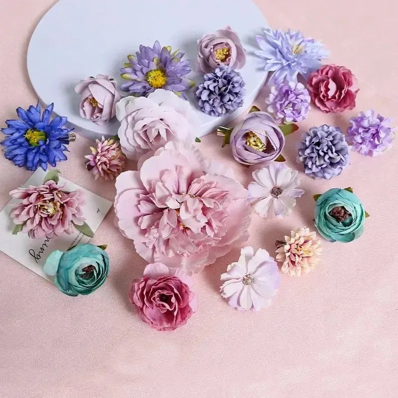 Mixed Silk Rose Artificial Flowers – Floral Decor for Weddings and DIY Crafts