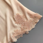 Silk Suspender Nightdress – Satin Halter Sleepwear for Summer Lounge