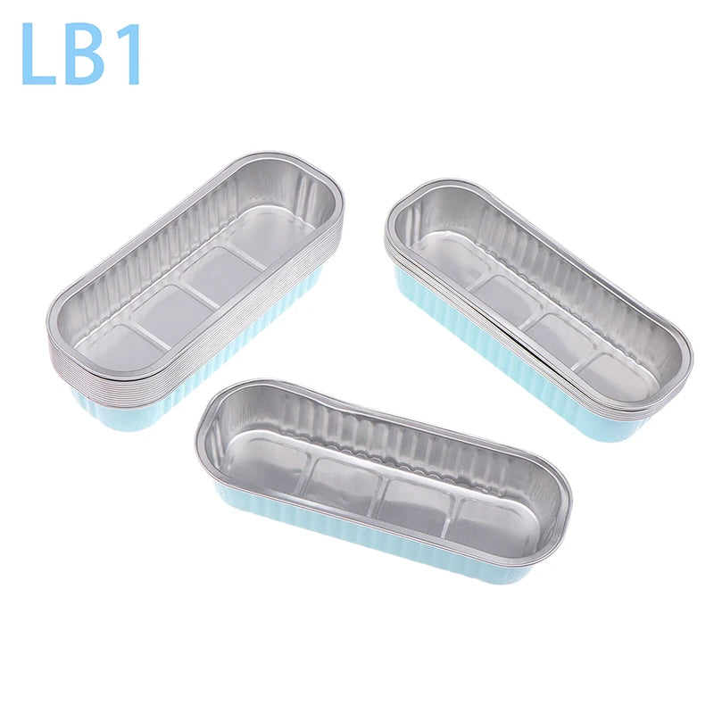 Aluminum Foil Mini Loaf Pans – 6.8oz Rectangular Containers for Home Baking