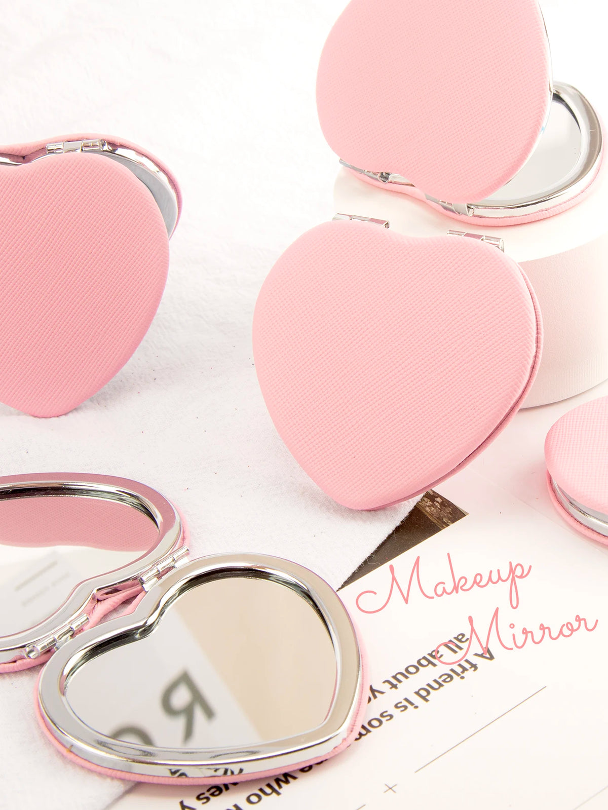 Double Sided Metal Desktop Mirror – Minimalist Vanity Accessory for Makeup