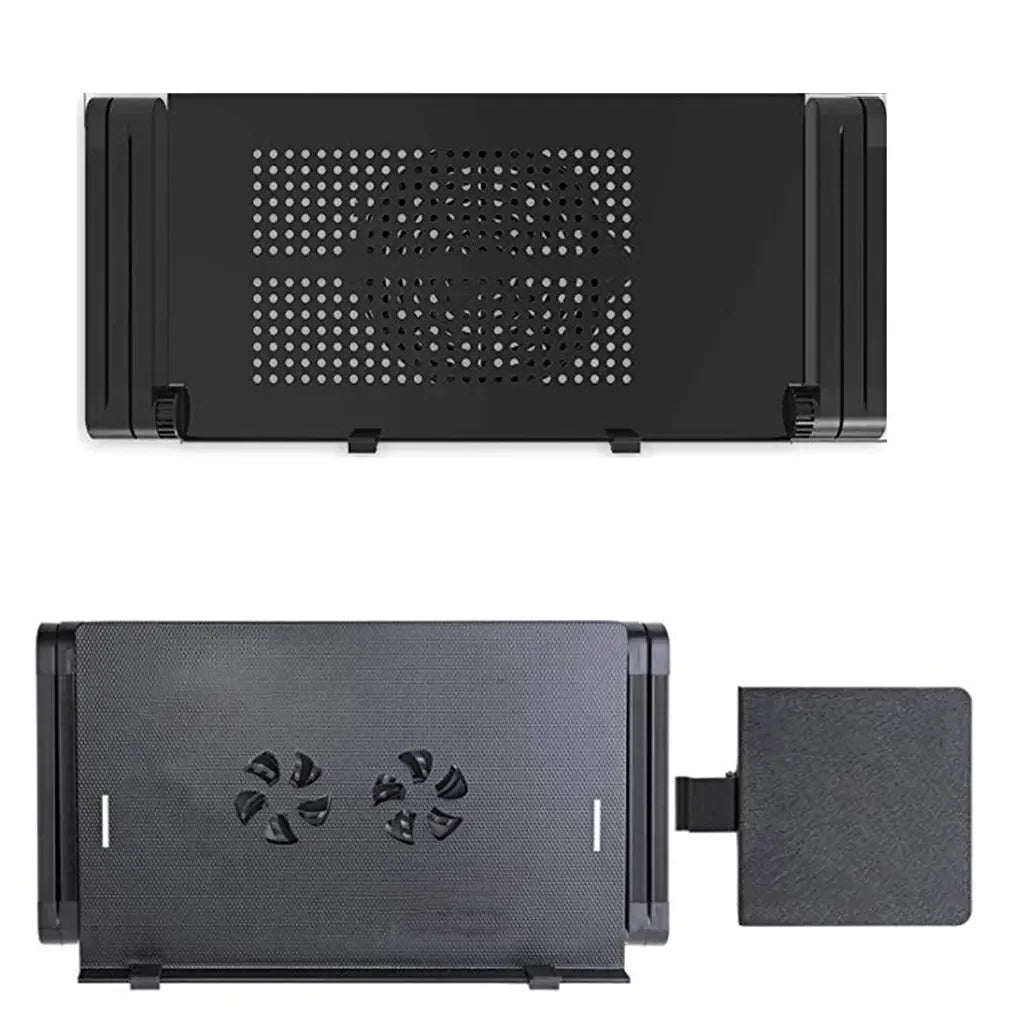 Aluminum Laptop Cooling Stand – Foldable Notebook Tray for Bed Office Desk