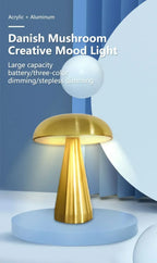 Mushroom Table Lamp – Iron Art Modern Decor for Bedroom Bedside Lighting