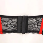 Wetlook Leather Push Up Bralette – Underwire Lace Lingerie for Sexy Cosplay