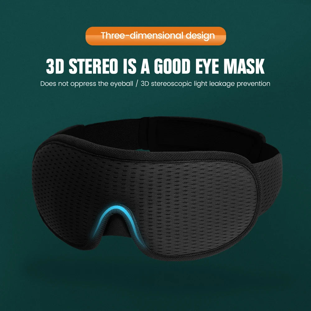 Soft 3D Contoured Eye Mask – Breathable Light Blocking for Travel Sleeping