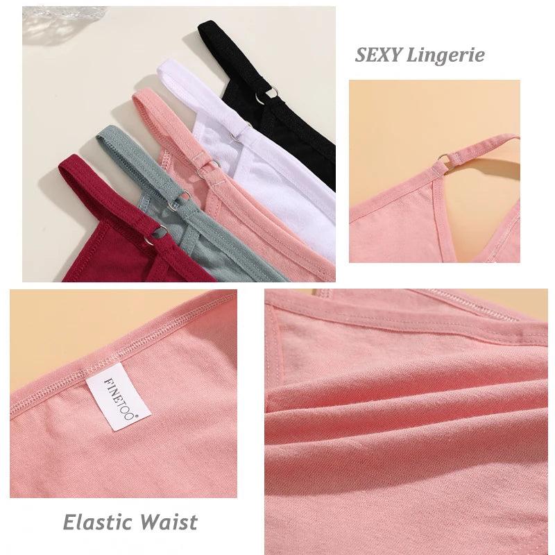 Cotton Low Rise Briefs – Metal Ring Hollow Panties for Women M-2XL