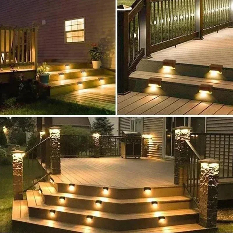 Waterproof Solar LED Deck Lights – Outdoor Step Lamps for Garden Patio Decor