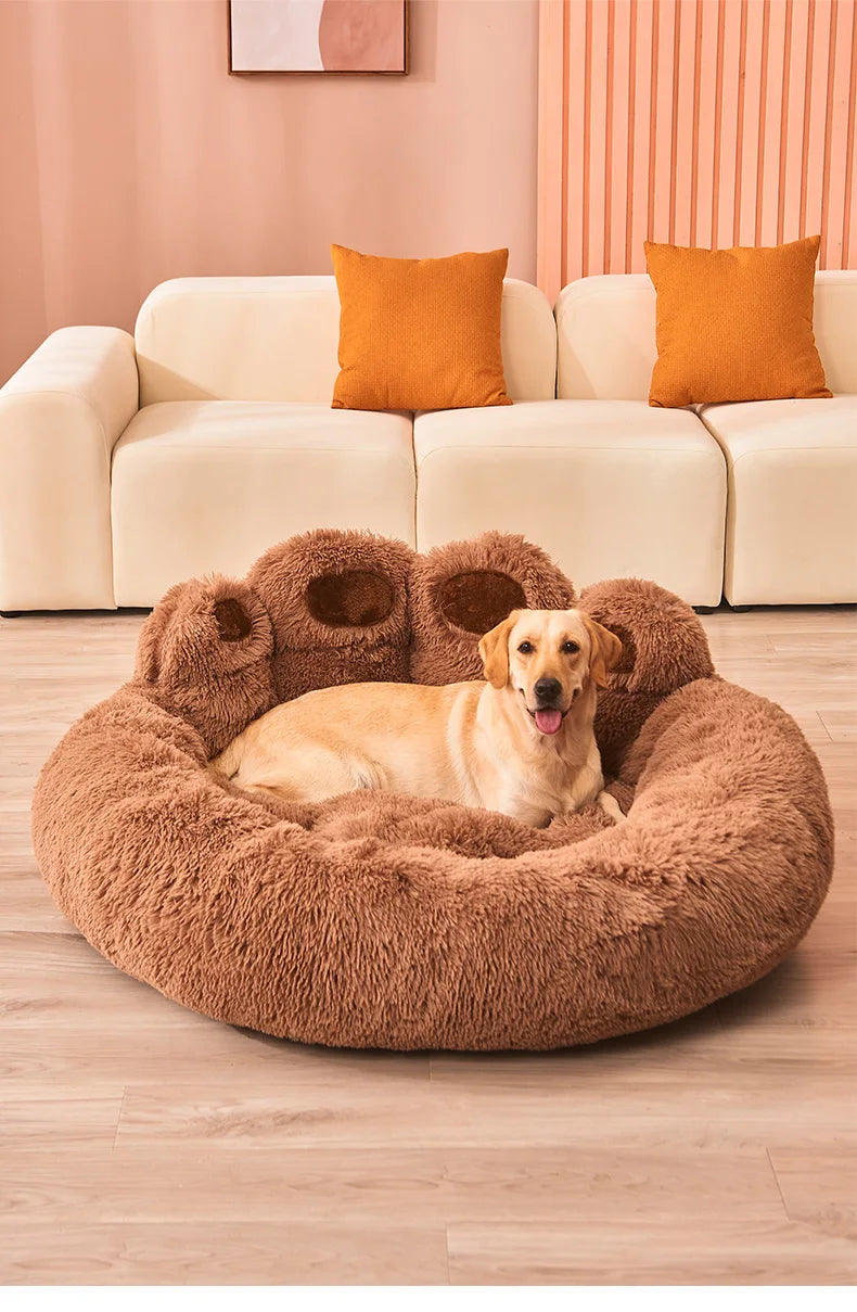 Plush Fluffy Pet Bed – Large Soft Cushion for Dogs and Cats