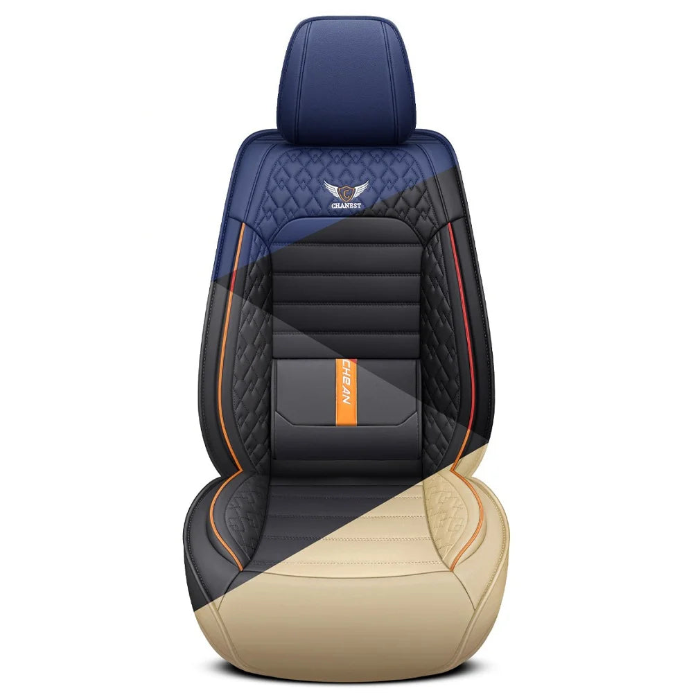 Full-Wrap Leather Car Seat Covers – Durable Universal Fit for All-Season Driving
