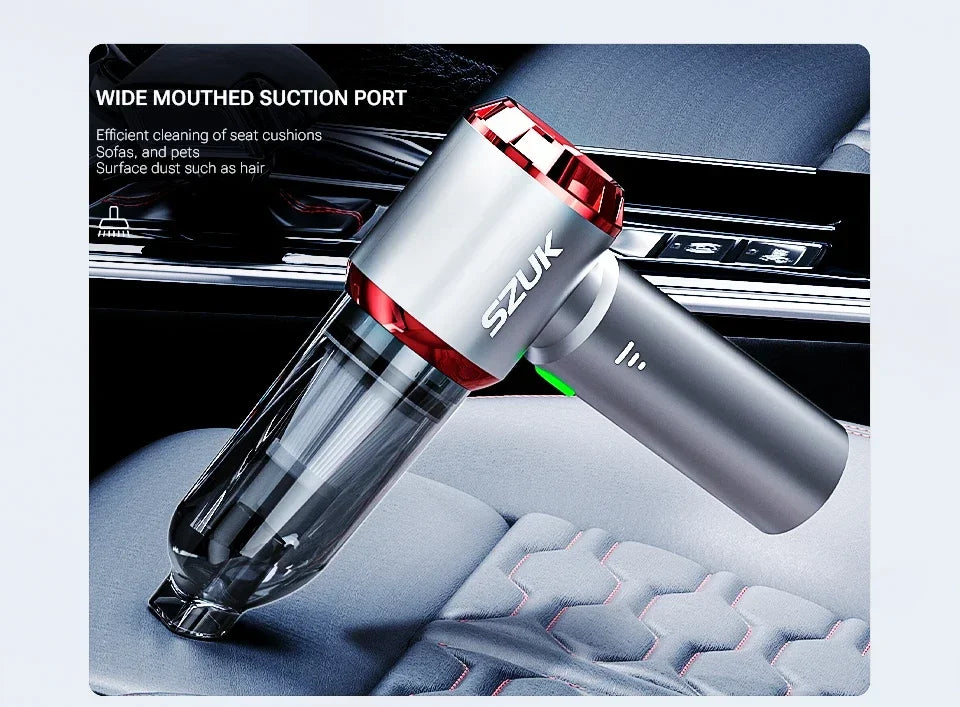 Portable Cordless Handheld Vacuum – High-Power Suction for Car and Home