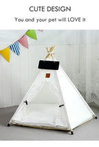 Portable Pet Teepee – Washable Indoor House for Cats and Small Dogs