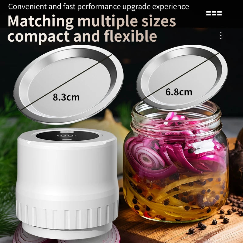Electric Mason Can Sealer – Portable Vacuum Tool for Kitchen Food Storage
