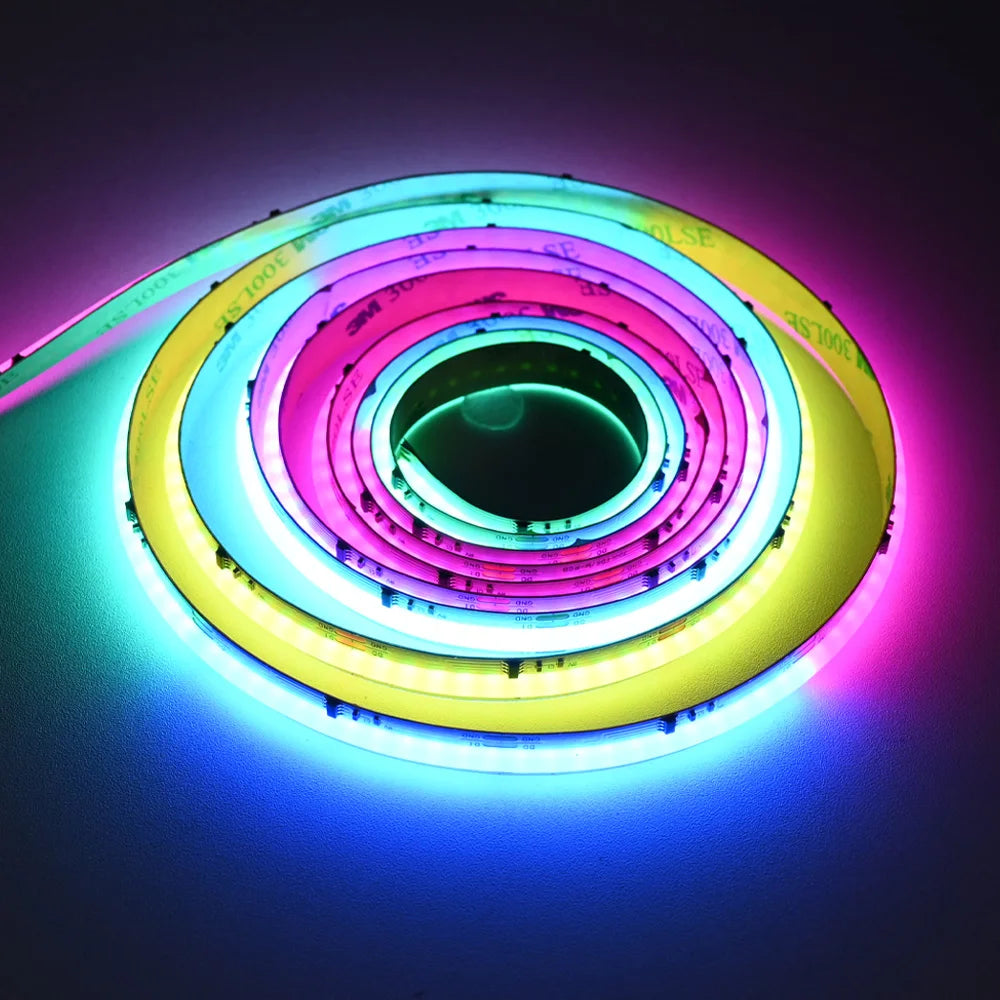 Addressable RGBIC COB LED Strip – Dream Color Lighting for Home Decor
