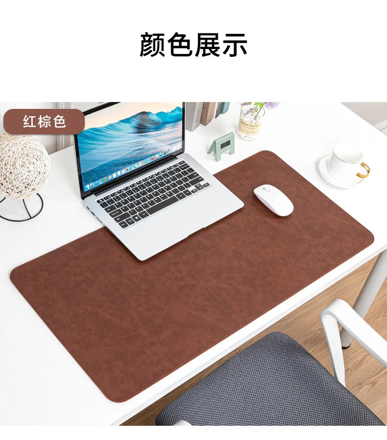 Large PU Leather Desk Pad – Waterproof Protective Mat for Office Gaming