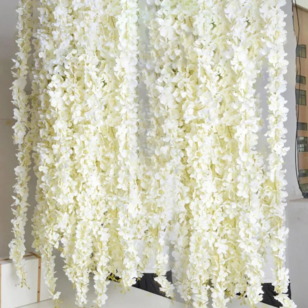 Artificial Wisteria Flower Garland – Hanging Vines for Wedding Party Decor