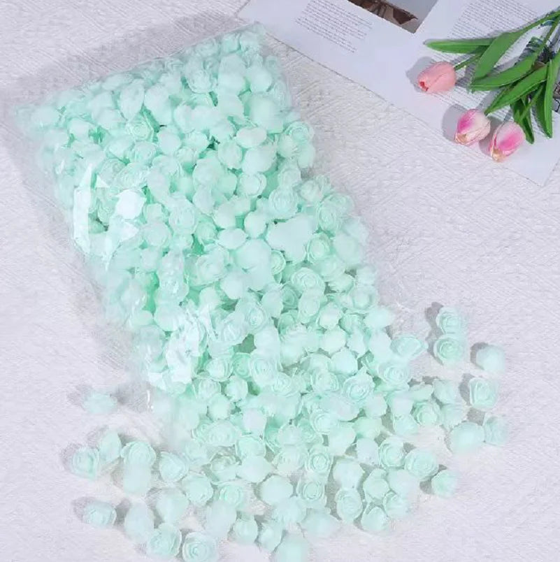 Mini PE Foam Rose Heads – Artificial Flowers for DIY Wedding Party Decor