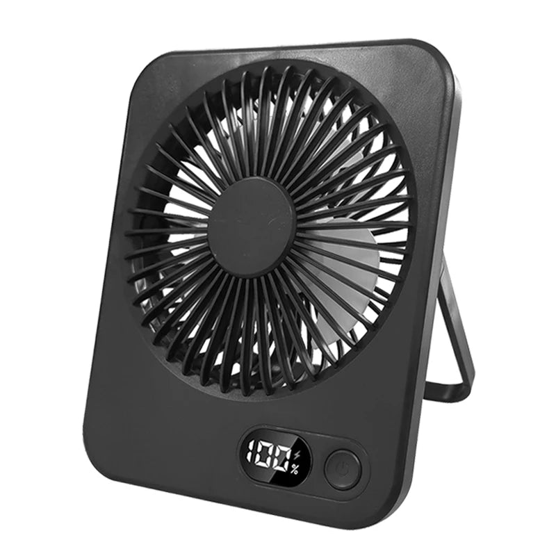 Portable Foldable Desk Fan – 5-Speed USB Rechargeable Fan for Office Home