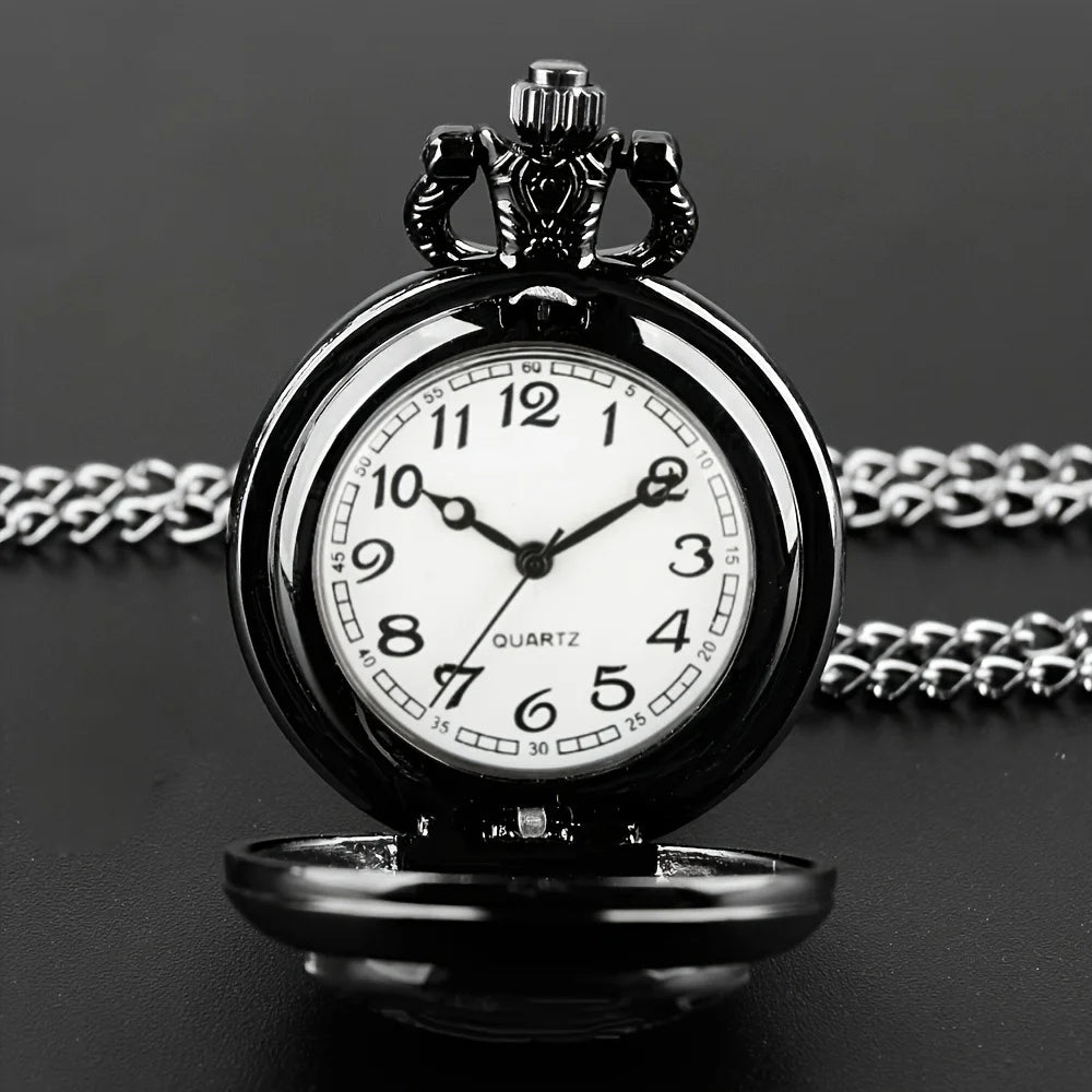 Vintage Dragon Pocket Watch – Quartz Necklace Pendant for Men and Kids