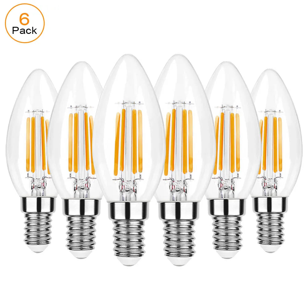 Dimmable Candelabra LED Bulbs – Warm White Lighting for Chandeliers