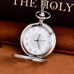 Engraved Hollow Quartz Pocket Watch – Vintage Pendant Necklace for Gifts