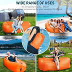 Portable Inflatable Camping Sofa – Folding Air Lounger for Outdoor Travel