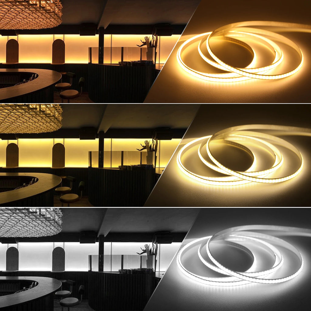 Flexible COB LED Strip Light – High Density Battery Powered for Night Decor