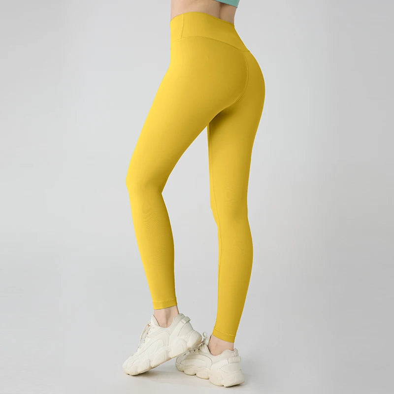High Waisted Yoga Leggings – Naked Feel Fitness Pants for Gym and Running