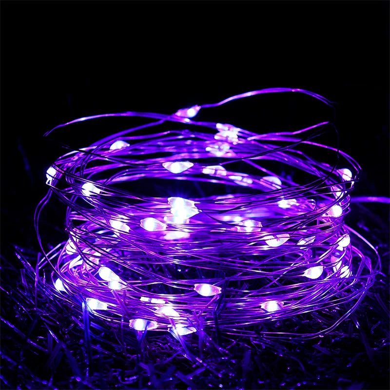 White LED String Lights – 20M Waterproof Copper Wire for Christmas Decor