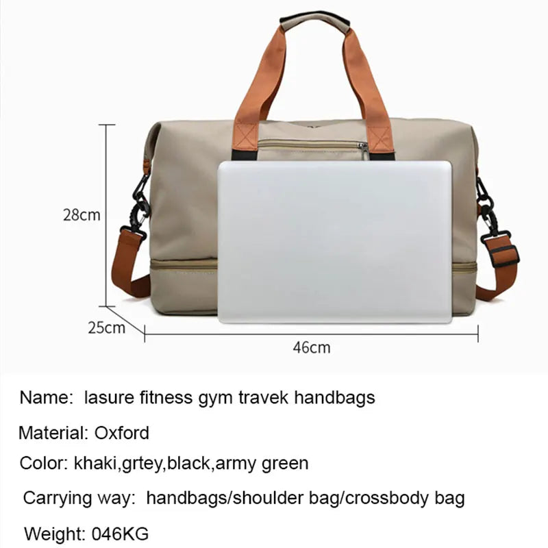 Portable Duffle Gym Bag – Lightweight Fitness Carry-on for Travel and Sports