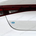 Metal E Logo Car Emblem – Alloy Trunk Fender Badge for Peugeot Vehicles
