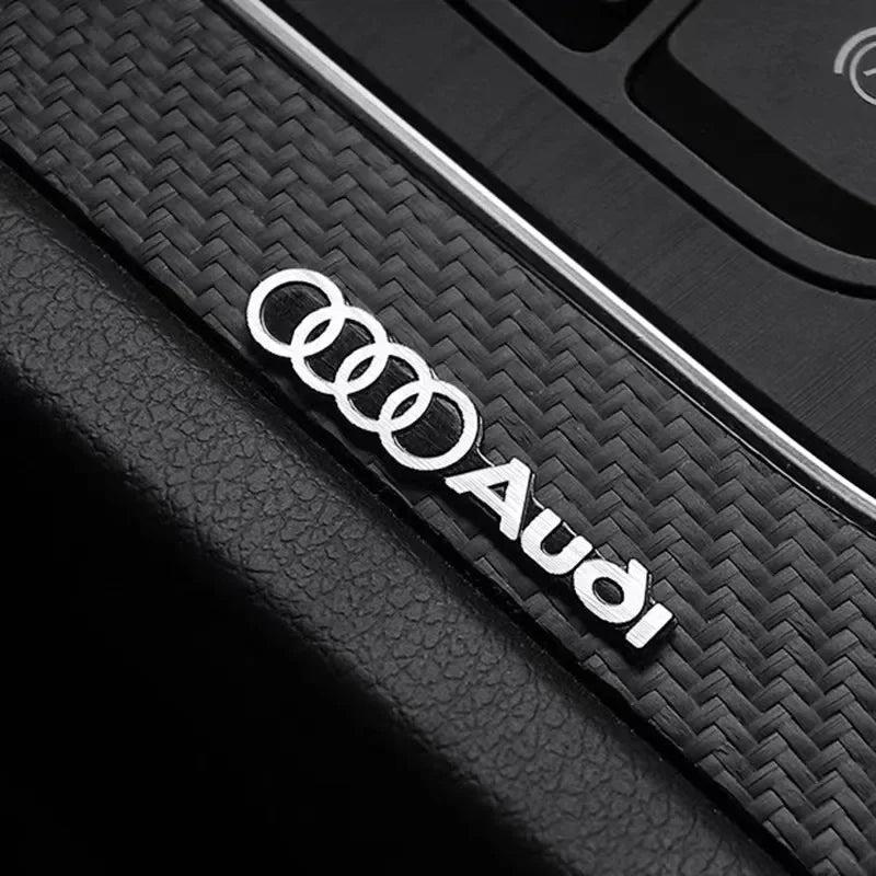 3D Aluminum Car Badge Emblems – Interior Audio Decoration for Audi Models