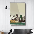 Modern Cityscape Canvas Print – Travel Landscape Wall Art for Home Decor