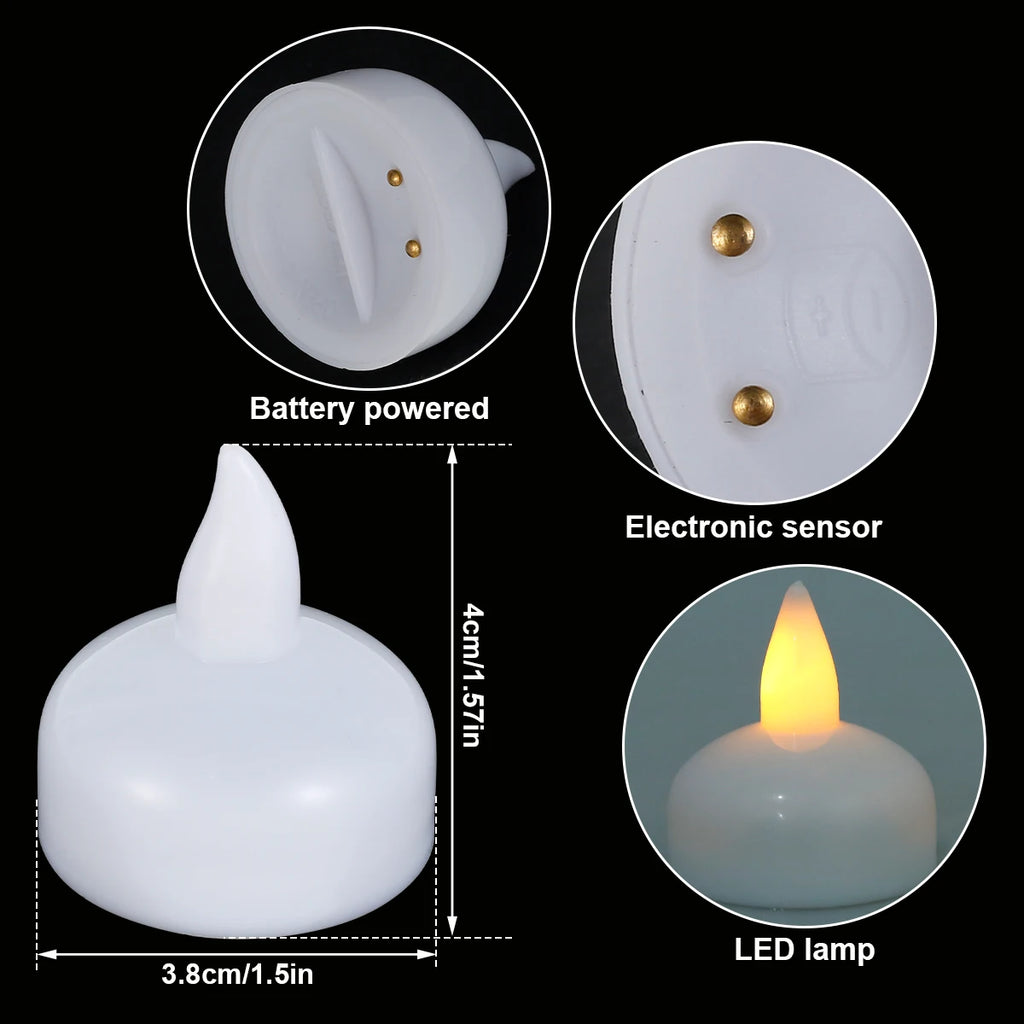 Floating LED Tea Lights – Waterproof Flameless Candles for Pool Party Decor