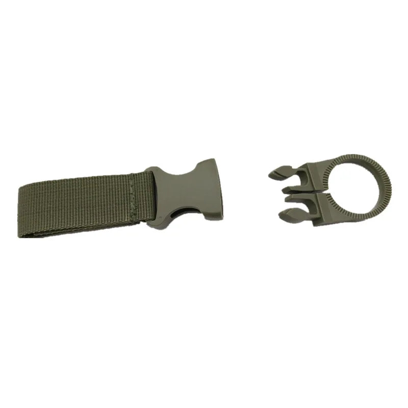 Nylon Webbing Bottle Holder – Tactical Carabiner Clip for Outdoor Hiking