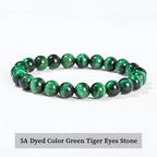 Natural Stone Bead Bracelet – Healing Crystal Gemstone Jewelry for Men and Women