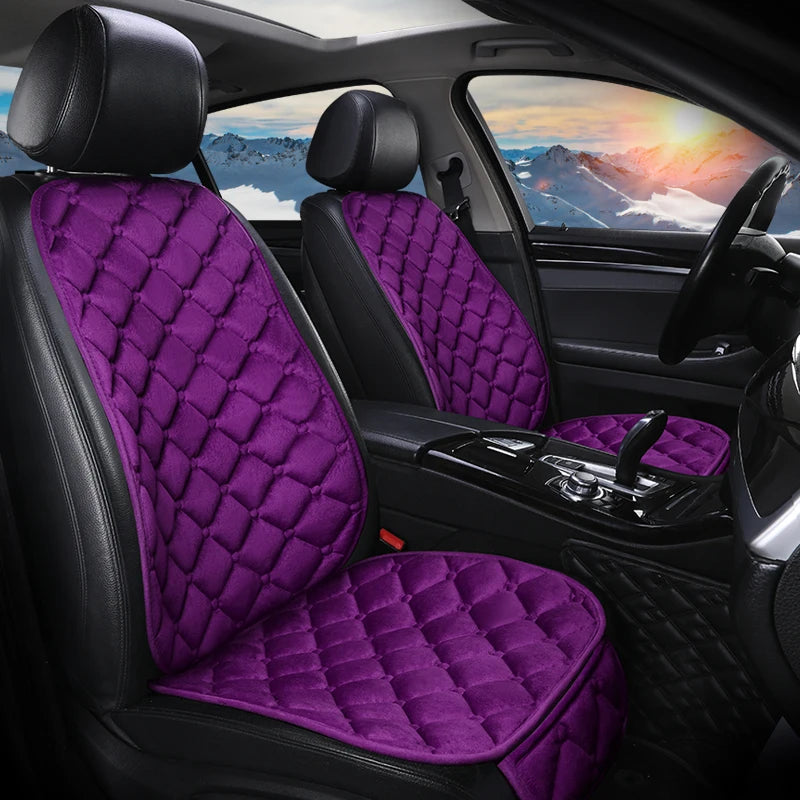 Universal Plush Car Seat Cushion – Winter Warmth for Automotive Interior