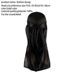 Silky Durag Headwrap – Long Tail Wave Cap for Men Hair Maintenance